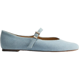 H&M Mary Jane Ballet Pumps - Light Denim Blue