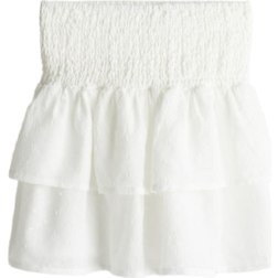 H&M Smocked Skirt - White (1281924001)