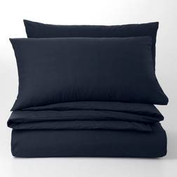 Dunelm Pure Cotton Plain Dye Duvet Cover Blue (220x230cm)
