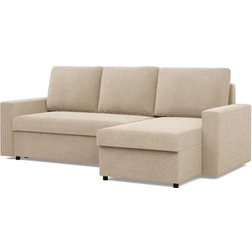 Mebligo Corduroy Cream Sofa 231cm 3 Seater
