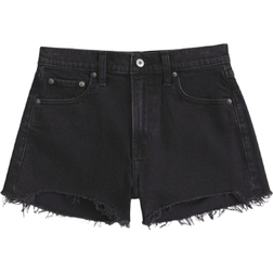 Abercrombie & Fitch High Rise Mom Short - Black Destroy