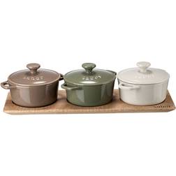 Sabor Minigryta Serveringsset 0,25 L 3 st Set med lock 3 delar