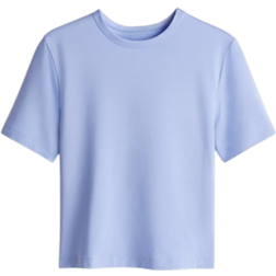 H&M Cropped Sports Top with DryMove - Light Blue