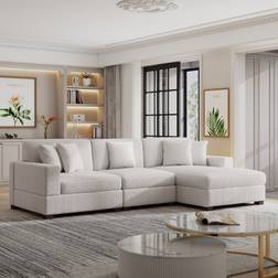 Bed Bath & Beyond Oversized Modular Sectional Sofa 118.6" 3 Seater