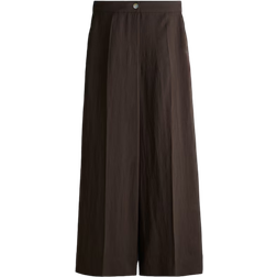 H&M Wide Tailored Trousers - Dark Brown