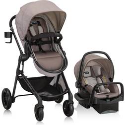 Evenflo Pivot Modular Travel System with LiteMax Infant Car Seat Desert Tan (Travel system)
