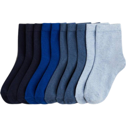 H&M Socks 10-pack - Bright Blue/Pigeon Blue (1060473011)