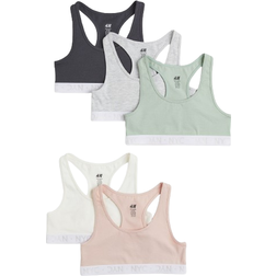 H&M 5er-Pack Baumwolltops Grün 134/140 8-10Y