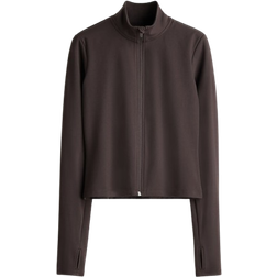 H&M Softmove Zip Up Training Jacket - Brown