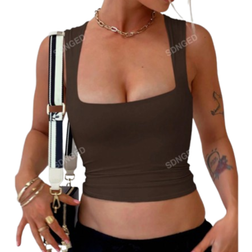 Shein Einfarbiges, einfaches, lässiges Camisole für Damen mit quadratischem Ausschnitt