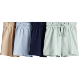 H&M Jersey Shorts 4-pack - Light Green/Blue (1220090004)