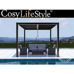 Dancover Bioclimatic Pergola Gazebo San Pablo Black 3x3m
