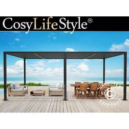Dancover Bioclimatic Pergola Gazebo San Pablo Black 4x5.8m