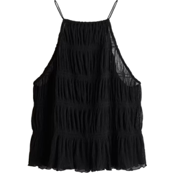 H&M Smocked Strappy Top - Black