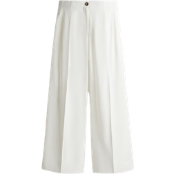 H&M Wide Ankle Length Trousers - White