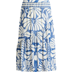 H&M Sheer Knit Skirt - Blue/White Patterned