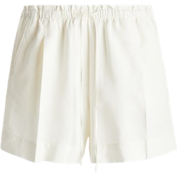 H&M Linen Blend Drawstring Shorts - White