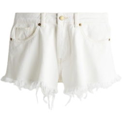 H&M Frayed Edge Denim Shorts - White