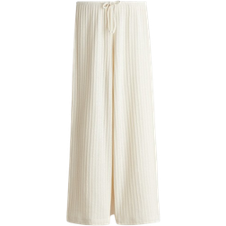 H&M Textured knit Trousers - Cream