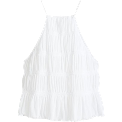H&M Smocked Strappy Top - White