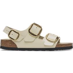 Birkenstock Milano Big Buckle Natural Leather Patent - Ecru