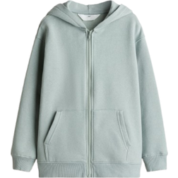 H&M Zip-Through Hoodie - Light Turquoise (1231469007)