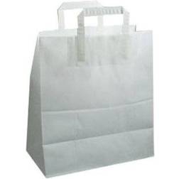 Diverse Bærepose 26 ltr 320x170x400 mm 80 gr med Hank Papir Hvid,200 stk/krt