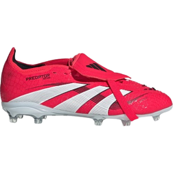 adidas Junior Predator Elite Fold Over Tongue Firm Ground Football Boots - Lucid Red/Cloud White/Core Black