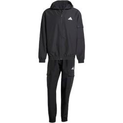 adidas Men Sportswear Woven Cargo Track Suit - Black