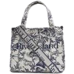 River Island Embroidered Tote Bag - Blue Floral