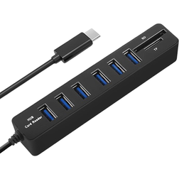 USB Hub 3.0 Multi USB 3.0 Hub Splitter Port 3/6 Multiple USB Hub SD CardTF Card Reader High