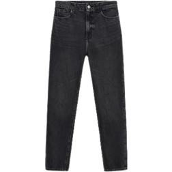 Mango Mom2000 High Rise Jeans - Black Denim