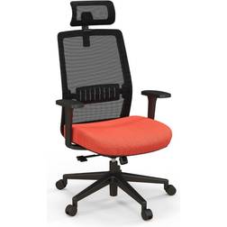 Cwy Ergonomic Headrest Black/Orange Kontorstol 126cm