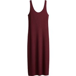 H&M Rib-Knit Dress - Burgundy