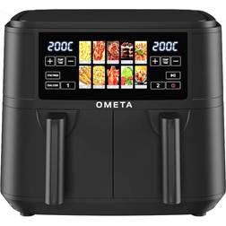 Ometa Lumi Dual Air Fryer 10L - Black