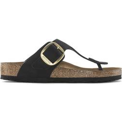 Birkenstock Gizeh Big Buckle Nubuk Leather - Black