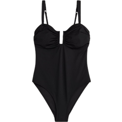 H&M Padded Cup Bandeau Swimsuit - Black