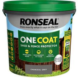 Ronseal One Coat Shed & Fence Protector Wood Protection Charcoal grey 5L
