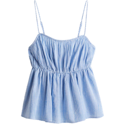 H&M Peplum Strappy Top - Blue/Striped