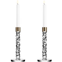 Orrefors Carat Steel Candlestick 24.2cm 2pcs