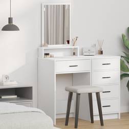 vidaXL Make-up Bord Med Skuffer Hvid 50 x 41 x 140 cm Toiletbord
