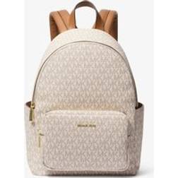 Michael Kors MK Tanner Medium Signature Logo Backpack - Natural