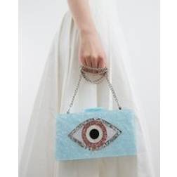 River Island Eye Detail Clutch Bag - Blue