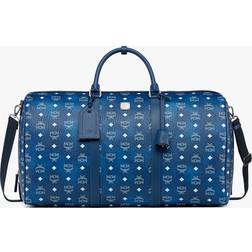 MCM Ottomar XL Visetos Weekender Duffel Bag - Blue Visetos