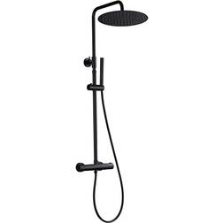 Joho Termostat Duschset D30 cm Matt Svart
