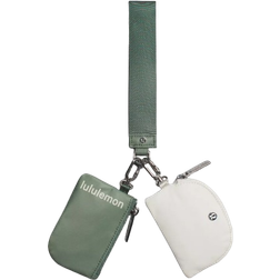 Lululemon Dual Pouch Wristlet - Grey Eucalyptus/Bone