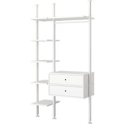 IKEA ELVARLI White Garderobeskab 135x350cm