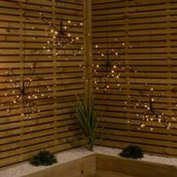 Samuel Alexander Set of 4 45cm Brown Sparkle Ball with 200 Warm White LEDs Christmas Tree Light