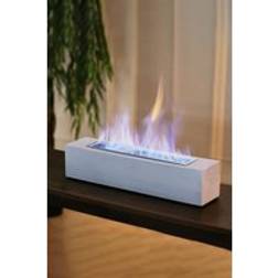 Living and Home Tabletop Cement Ethanol Fireplace with Extinguisher Lid Grey One Size