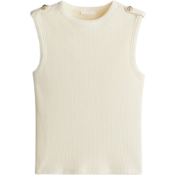 H&M Ribbed Vest Top - Cream